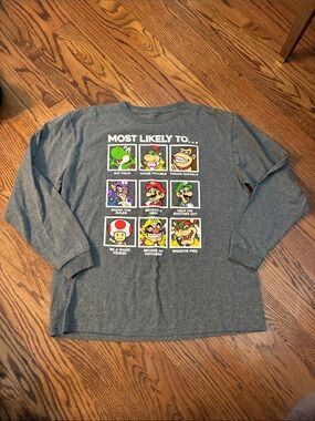 Super Mario Bros Boys XL Character Graphic Tee Luigi Bowser Donkey Kong